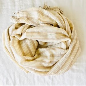 NEW J.Crew Scarf in Gold Stripes